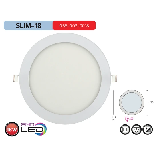 Horoz Slim-18 18W Led Panel Sıva Altı Beyaz Işık