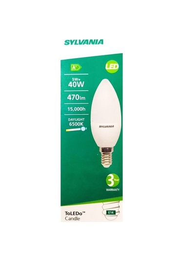 Sylvanıa 5W (40W) E14 LED Ampul 6500K Beyaz Işık 10 Adet
